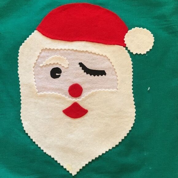 Vtg 60s double sided Santa face toilet seat cover - Picture 2 of 8